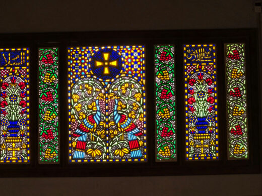 Mosaikfenster im Koptischen Museum in Kairo